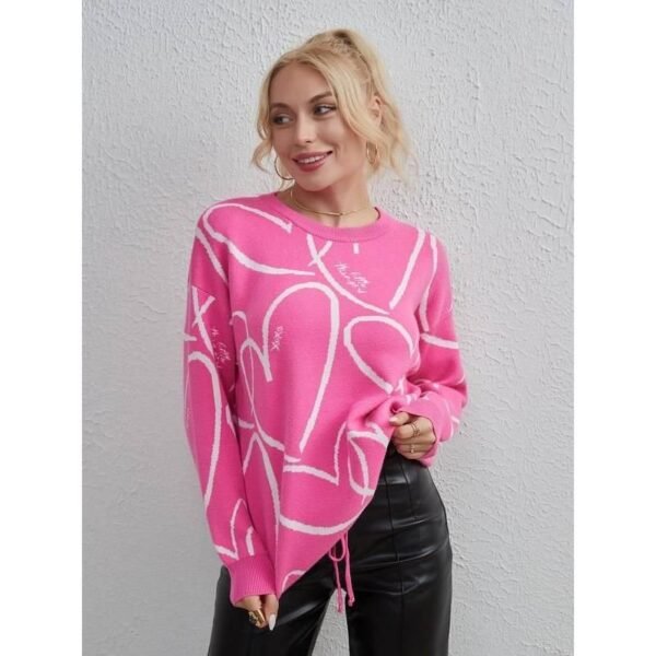 Cozy Lace-Up Heart Sweater