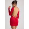 Square Neck Backless Mini Dress