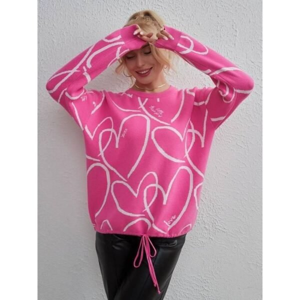 Cozy Lace-Up Heart Sweater