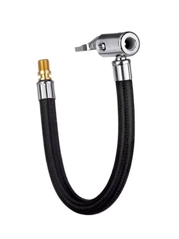 Universal Tire Inflator Hose with Locking Air Chuck for Cars & Bikes