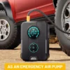 4-in-1 Car Jump Starter with Portable Air Compressor, Power Bank & Emergency Lighting