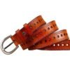 Vintage Floral Hollow Genuine Leather Belt for Women