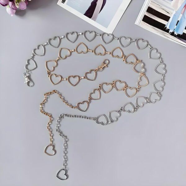 Trendy Heart Chain Belt for Women