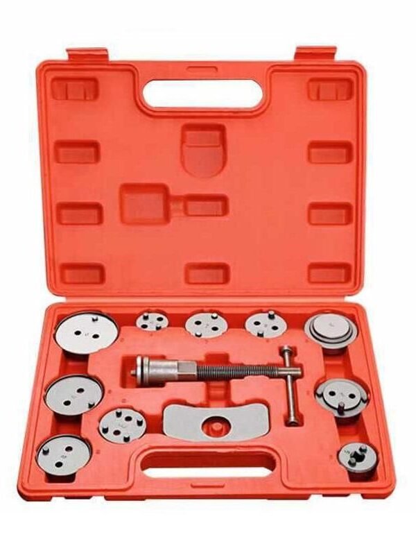 Universal 12-Piece Car Brake Caliper Tool Set – Disc Rewind & Piston Compression Kit