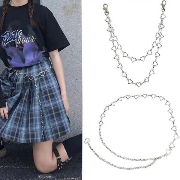 Gold & Silver Metal Waist Chain Belt