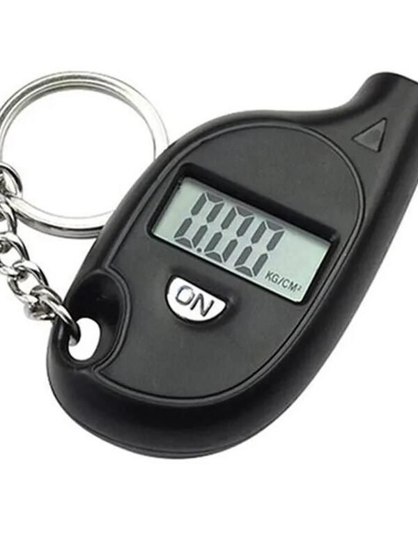 Compact Keychain Digital Tire Pressure Gauge with LCD Display
