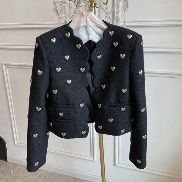 Vintage Korean Tweed Jacket for Women