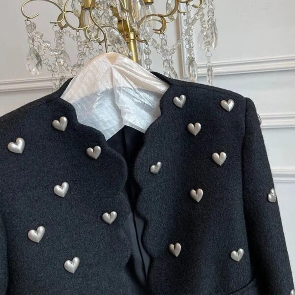 Vintage Korean Tweed Jacket for Women