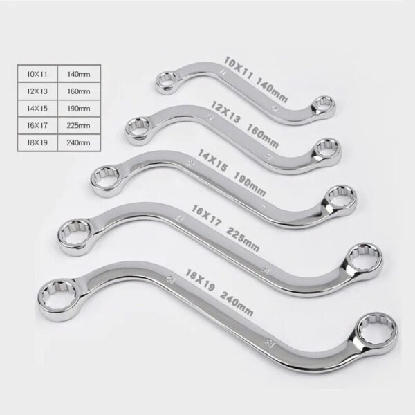 5-Piece S-Type Allen Wrench Set - Double-Ended Spanner Tool Kit