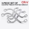 5-Piece S-Type Allen Wrench Set - Double-Ended Spanner Tool Kit