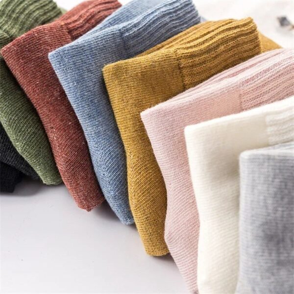 Warm Autumn & Winter Women's Casual Socks with Heart Embroidery