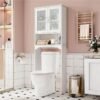 Chic Over the Toilet Bathroom Storage Cabinet with Adjustable Shelves