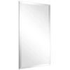 Elegant Beveled Frameless Wall Mirror - Versatile Rectangle Glass Mirror for Home Decor