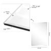 Elegant Beveled Frameless Wall Mirror - Versatile Rectangle Glass Mirror for Home Decor