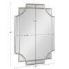 Glamorous Geometric Wall Mirror 18x24 - Magnifying Boho-Chic Decor