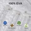 Modern 3D EVA Shower Curtain - Waterproof, Mildew Proof with Hooks