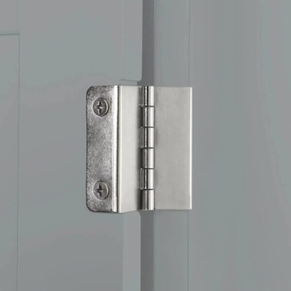 Elegant Gray 2-Door Bathroom Wall Cabinet with Open & Interior Shelves