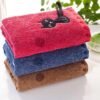 Charming Cartoon Cat Embroidered Cotton Face Towel