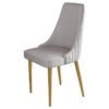 Elegant Modern Dining Chair with Gold Legs - Luxury Synthetic Leather Seating for Home and Events