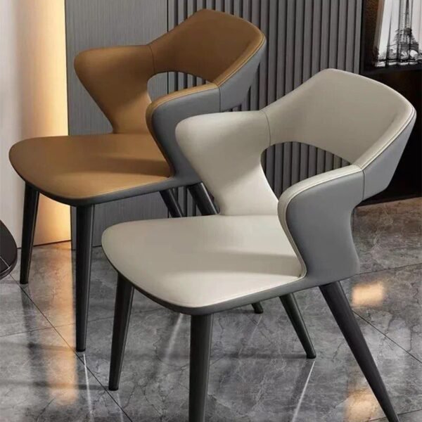 Elegant Modern Acrylic Arm Dining Chair with PU Leather - Ideal for Office, Kitchen, and Events