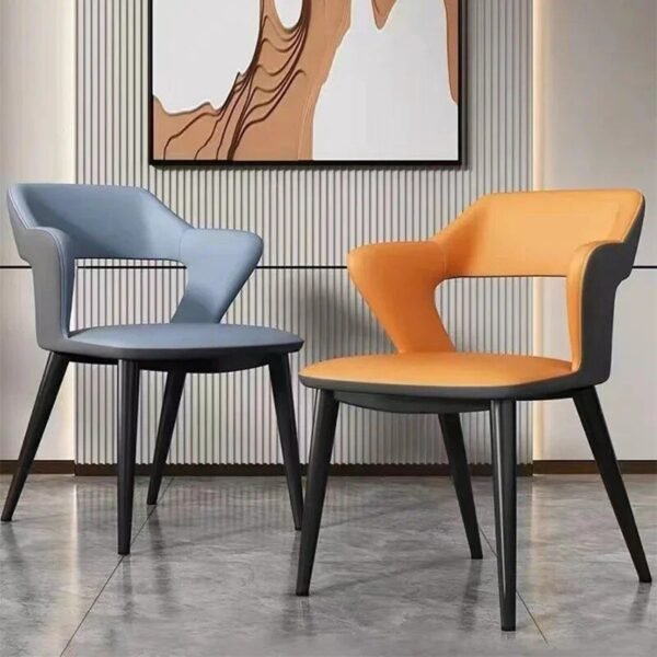 Elegant Modern Acrylic Arm Dining Chair with PU Leather - Ideal for Office, Kitchen, and Events