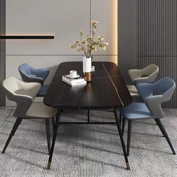 Elegant Modern Acrylic Arm Dining Chair with PU Leather - Ideal for Office, Kitchen, and Events
