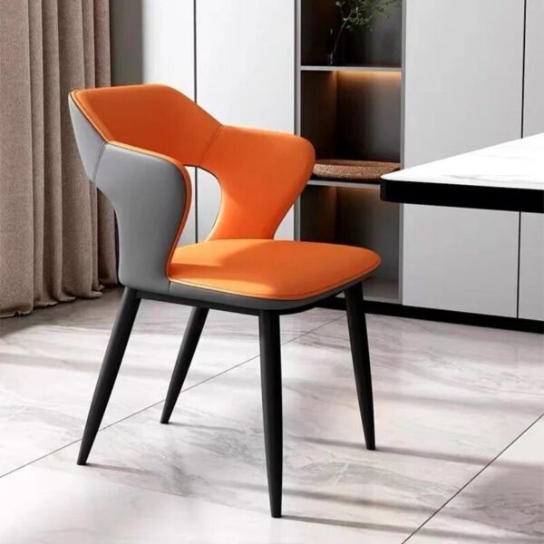 Elegant Modern Acrylic Arm Dining Chair with PU Leather - Ideal for Office, Kitchen, and Events
