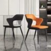 Elegant Modern Acrylic Arm Dining Chair with PU Leather - Ideal for Office, Kitchen, and Events