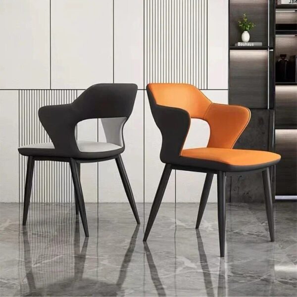 Elegant Modern Acrylic Arm Dining Chair with PU Leather - Ideal for Office, Kitchen, and Events