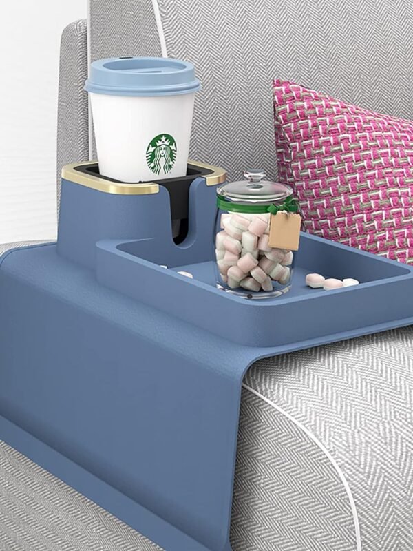 Multi-Functional Silicone Sofa Armrest Organizer with Cup Holder