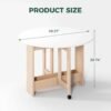 Space-Saving Convertible Drop-Leaf Dining Table with Storage and Wheels