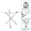 Elegant Round Glass Dining Table with Cross Leg Design