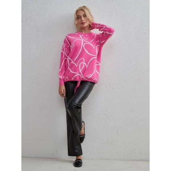 Cozy Lace-Up Heart Sweater