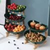 Multi-Layer Fruit and Snack Organizer: Elegant Oval Shaped Kitchen Stand