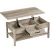 Versatile Lift-Top Coffee Table with Hidden Storage and Adjustable Height, Gray