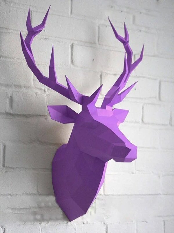 DIY 3D Deer Head Paper Model Kit – Transform Your Space with Creative Art