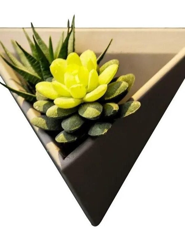 Modern Nordic Triangle Wall-Mounted Cement Flowerpot
