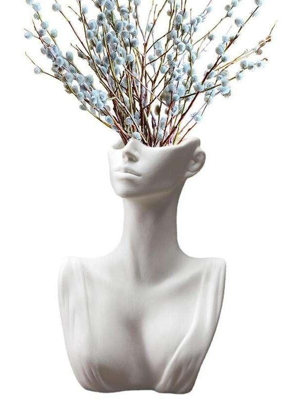 European Ceramic Face Vase