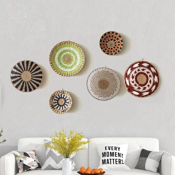 Elegant Nordic-Inspired Handwoven Rattan Wall Decor