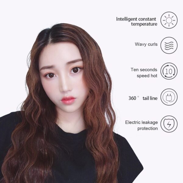 Three-Barrel Ceramic Hair Curler with LCD and Automatic Features