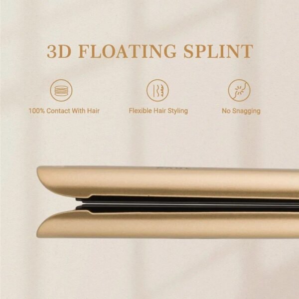 Gold Titanium Professional Flat Iron with Touch Screen & Wide Plates