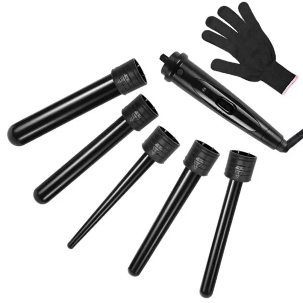 5-in-1 Interchangeable Curling Iron Wand Set: Achieve Diverse Styles with a Single Tool