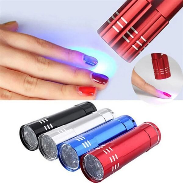 Portable UV Nail Dryer with 9 LED Lights - Fast Gel Manicure Drying Flashlight
