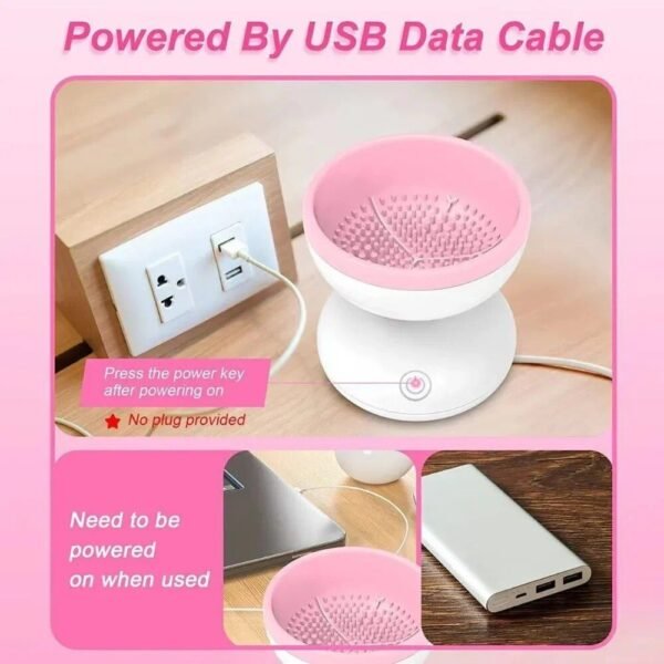 Portable USB Electric Makeup Brush Cleaner: Automatic Cosmetic Brush Washing Machine