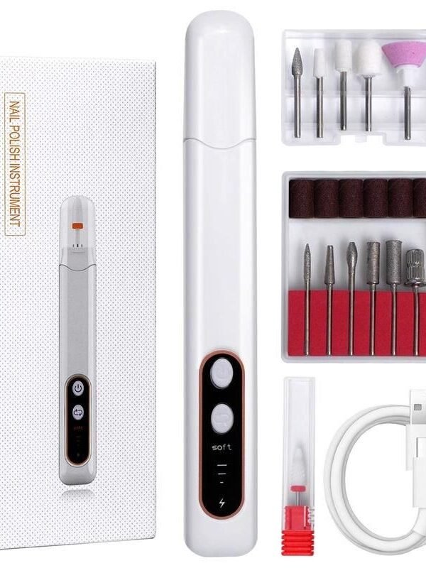 Professional Cordless Nail Drill Machine with Manicure Tool Set
