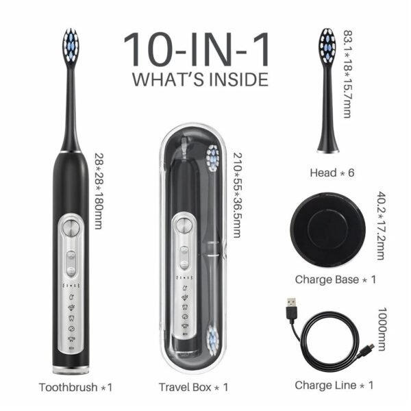 Advanced Sonic Electric Toothbrush with Smart Timer, IPX7 Waterproof and Multiple Modes
