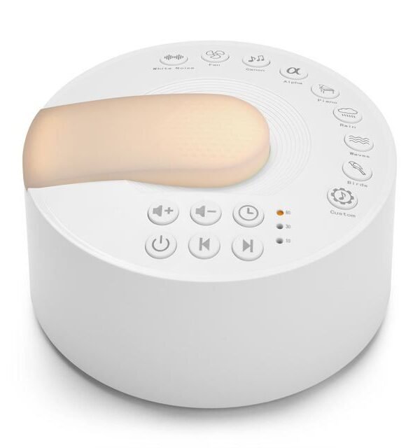 Portable White Noise Sleep Sound Machine with Timer & Type-C Rechargeable Design