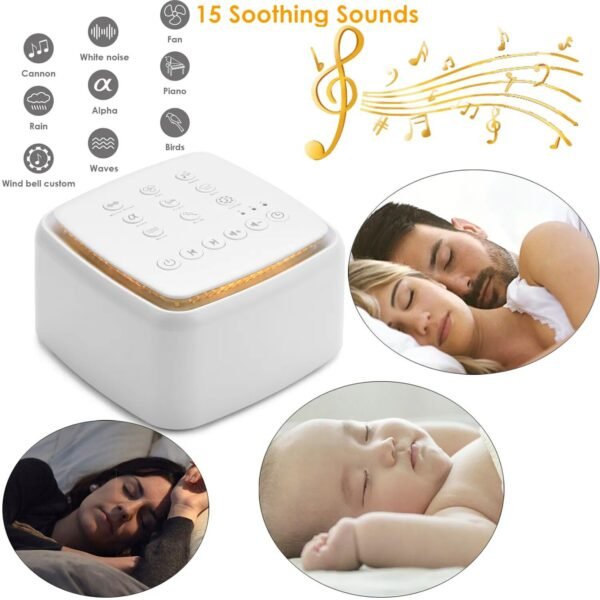 Portable White Noise Sleep Sound Machine with Timer & Type-C Rechargeable Design