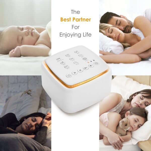 Portable White Noise Sleep Sound Machine with Timer & Type-C Rechargeable Design