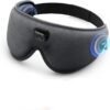 3D Contoured Sleep Mask with HD Bluetooth Headphones & White Noise - Light Blocking Eye Mask for Sleep Enhancement